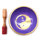 Yin & Yang Singing Bowl Set- White/Purple 14cm