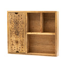Four Section Tarot Box with Card Holder - Natural Cover