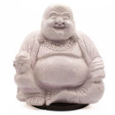 Laughing Buddha Lamp - Lavender Crackle