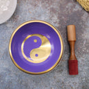 Yin & Yang Singing Bowl Set- White/Purple 14cm