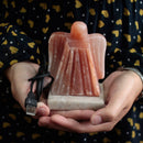 Multicolour USB Angel Shaped Himalayan Salt Lamp - 7.5cm