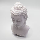 Buddha Bust Lamp - Lavender Crackle