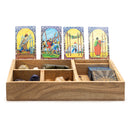 Four Section Tarot Box with Card Holder - Natural Cover