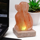 Multicolour USB Dog Shaped Himalayan Salt Lamp - 7.5cm
