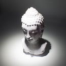 Buddha Bust Lamp - Lavender Crackle