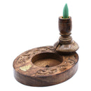 Brass Buddha - Small Mango Wood Backflow Incense Burner