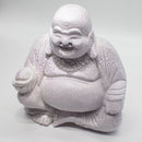 Laughing Buddha Lamp - Lavender Crackle
