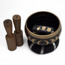 Moon Phase Singing Bowl Set – Black (10.7cm)