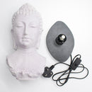 Buddha Bust Lamp - Lavender Crackle
