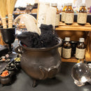 Large Cast Iron Cauldron with Triple Moon Design