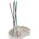 Polished Aluminium Large Hand Of Hamsa Incense Holder