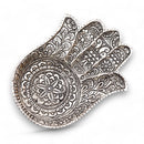 Polished Aluminium Large Hand Of Hamsa Incense Holder