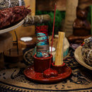 Red Palo Santo Stick & Smudge Holder - Mandala Design