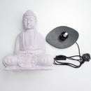 Meditation Buddha Lamp - Lavender Crackle