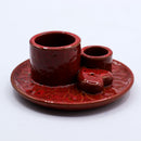 Red Palo Santo Stick & Smudge Holder - Mandala Design