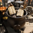 Large Cast Iron Cauldron with Pentagram Design