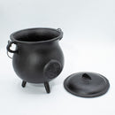 Large Cast Iron Cauldron with Pentagram Design