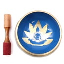 Yoga Moves Singing Bowl Set- White/Blue 14cm