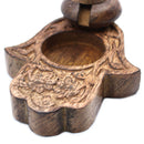 Hand Of Hamsa - Mango Wood Backflow Incense Burner