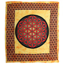 Orange Flower Of Life - Wall Hanging/Bedspread (200 x 230cm)
