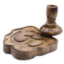 Ohm Symbol - Small Mango Wood Backflow Incense Burner