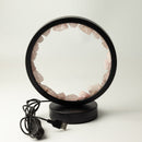 Gemstone Halo Lamp - Zen Body - Rose Quartz