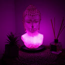 Buddha Bust Lamp - Cherry Crackle