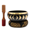 Moon Phase Singing Bowl Set- Black 14cm