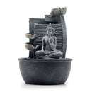 Buddha & Lotus Flower With Cascading Pots - Water Fountain