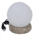 Multicolour USB Ball White Himalayan Salt Lamp - 9 cm