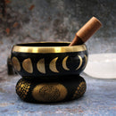 Moon Phase Singing Bowl Set- Black 14cm