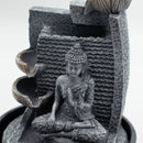 Buddha & Lotus Flower With Cascading Pots - Water Fountain