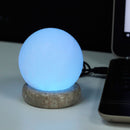 Multicolour USB Ball White Himalayan Salt Lamp - 9 cm