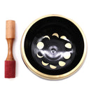 Moon Phase Singing Bowl Set- Black 14cm