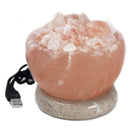 Multicolour USB Himalayan Salt Fire Bowl & Chunks - 8.5cm