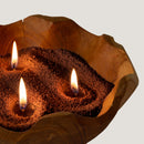 Fragranced Candle Sand - Mocha Brown - Crimson Crystal - 300g