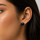 Black Obsidian Stud Earrings