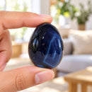 Blue Agate Crystal Egg for Calm, Communication & Inner Harmony