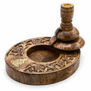 Brass Buddha - Medium Mango Wood Backflow Incense Burner