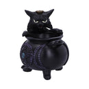 Black Cat Cauldron Backflow Incense Burner