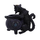 Black Cat Cauldron Backflow Incense Burner