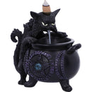 Black Cat Cauldron Backflow Incense Burner