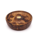 7 Chakra - Mango Wood Incense & Cone Bowl Burner