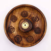 7 Chakra - Mango Wood Incense & Cone Bowl Burner