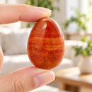 Fire Agate Crystal Egg for Passion, Courage & Positive Energy