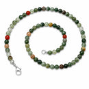 African Bloodstone - 4mm Beaded Necklace