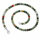 African Bloodstone - 4mm Beaded Necklace