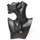 Gold Tiger’s Eye Healing Crystal Holder Necklace for Confidence & Protection
