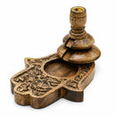 Hand Of Hamsa - Medium Mango Wood Backflow Incense Burner