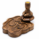 Ohm Symbol - Medium Mango Wood Backflow Incense Burner